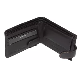    Corvo Bianco klipsová pánska tmavohnedá kožená peňaženka 10,8 × 8,5 cm