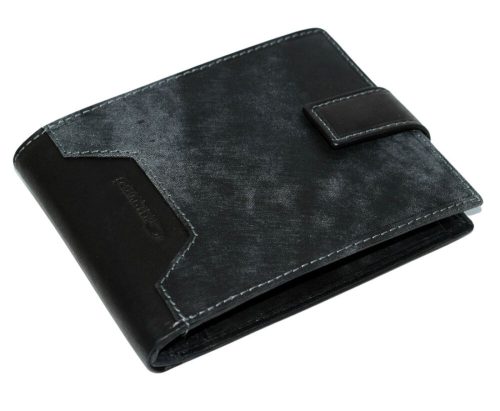  Čierna pánska kožená peňaženka Giultieri v darčekovej krabičke