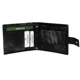    Čierna pánska kožená peňaženka Giultieri v darčekovej krabičke