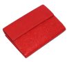  Giultieri: tlačený kvetinový vzor, červená dámska kožená peňaženka 14 x 10 cm