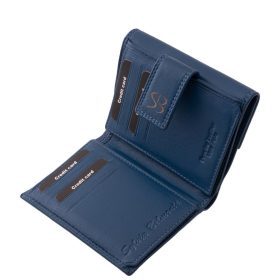    Čierna kožená dámska peňaženka s potlačou kvetov Sylvia Belmonte