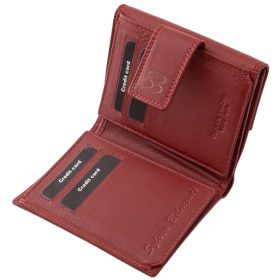    Čierna kožená dámska peňaženka s potlačou kvetov Sylvia Belmonte