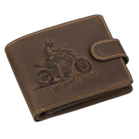    Kožená peňaženka GreenDeed so športovým vzorom motorky