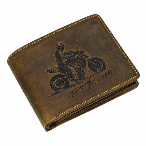  Kožená peňaženka GreenDeed so športovým vzorom motorky