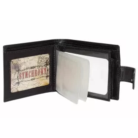    Pánska peňaženka z hovädzej kože z lesklej hovädzej kože 10,5 x 8,5 cm