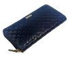 Giultieri: Jedinečná modrá dámska kožená peňaženka s potlačou 19,5 x 10,5 cm