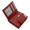  Giultieri: Červená dámska kožená peňaženka s motívom mandaly, malý klip