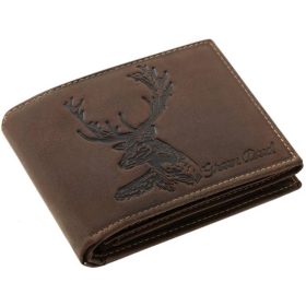    Lovecká pánska kožená peňaženka GreenDeed so vzorom jeleňa
