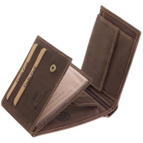    Lovecká pánska kožená peňaženka GreenDeed so vzorom jeleňa