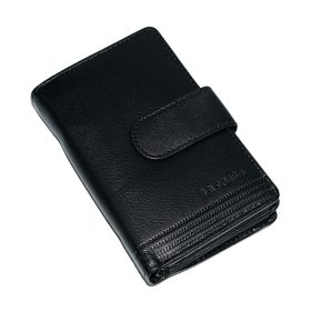  Čierna dámska kožená peňaženka La Scala 9,5 × 14 cm