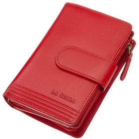  Čierna dámska kožená peňaženka La Scala 9,5 × 14 cm