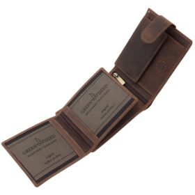    Kožená peňaženka s rybárskym klipom GreenDeed s potlačou kapra, RFID ochrana