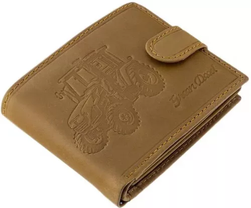  Kožená peňaženka GreenDeed s potlačou traktora, RFID