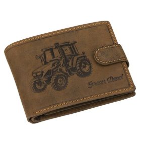  Kožená peňaženka GreenDeed s potlačou traktora, RFID