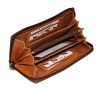  Giultieri: dámska peňaženka z hnedej kože s kombinovanou textúrou 18 x 10 cm