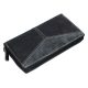  Giultieri: kombinovaná textúra čierna dámska kožená peňaženka 18 x 10 cm