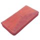  Giultieri: Červená dámska kožená peňaženka s kombinovanou textúrou 18 x 10 cm