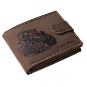  Kožená peňaženka GreenDeed s potlačou traktora, RFID