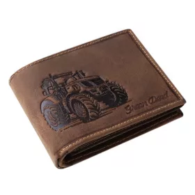  Kožená peňaženka GreenDeed s potlačou traktora, RFID