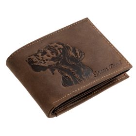    Kožená peňaženka GreenDeed so vzorom Vizsla, RFID ochrana