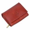  Vester Luxusná dámska červená kožená peňaženka