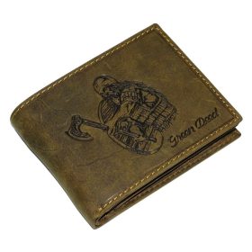    Kožená peňaženka GreenDeed s potlačou vikingského bojovníka