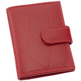  Červený kožený držiak na karty La Scala s vypínačom