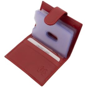  Červený kožený držiak na karty La Scala s vypínačom
