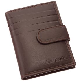  Červený kožený držiak na karty La Scala s vypínačom