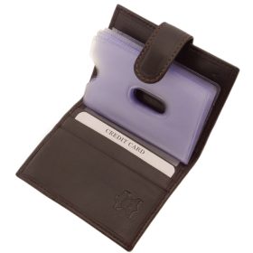  Červený kožený držiak na karty La Scala s vypínačom