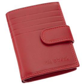  Červený kožený držiak na karty La Scala s vypínačom