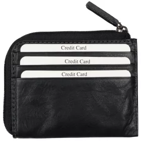    Čierna pánska kožená peňaženka Tom Tailor Lary s držiakmi na karty