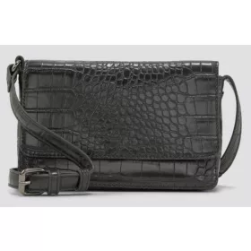    Tom Tailor Maris čierna dámska taška cez rameno s efektom hadej kože 18,5 × 11,5 cm
