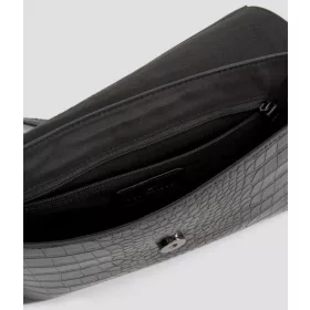    Tom Tailor Maris čierna dámska taška cez rameno s efektom hadej kože, kabelka 28,5 × 16 cm