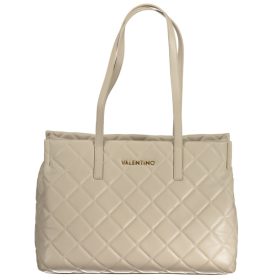   Dámska prešívaná kabelka cez rameno Valentino béžovej farby 40 x 28 x 16 cm