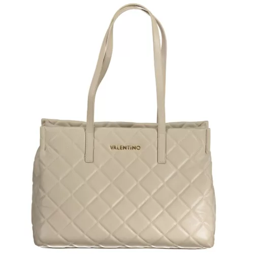 Dámska prešívaná kabelka cez rameno Valentino béžovej farby 40 x 28 x 16 cm
