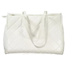    Dámska biela prešívaná kabelka cez rameno Valentino 40 x 28 x 16 cm