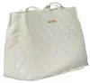  Dámska biela prešívaná kabelka cez rameno Valentino 40 x 28 x 16 cm