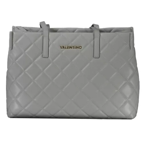  Dámska sivá prešívaná kabelka cez rameno Valentino 40 x 28 x 16 cm