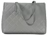  Dámska sivá prešívaná kabelka cez rameno Valentino 40 x 28 x 16 cm