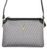  Dámska čierna crossbody kabelka Valentino Bags s vzorom, 25 x 18 x 9 cm