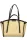 Dámska kabelka cez rameno Valentino Bags béžovo-čierna s rafiovým efektom 35 x 29 x 11 cm