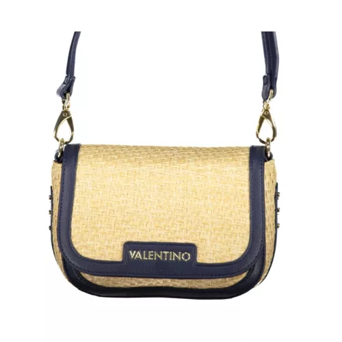  Dámska béžovo-tmavomodrá kabelka cez rameno Valentino Bags, bočná taška 20 x 14 x 7 cm