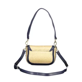    Dámska béžovo-tmavomodrá kabelka cez rameno Valentino Bags, bočná taška 20 x 14 x 7 cm