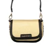  Dámska béžovo-čierna kabelka cez rameno Valentino Bags, bočná taška 20 x 14 x 7 cm