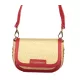  Dámska béžovo-červená kabelka cez rameno Valentino Bags s bočným popruhom 20 x 14 x 7 cm
