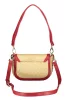  Dámska béžovo-červená kabelka cez rameno Valentino Bags s bočným popruhom 20 x 14 x 7 cm
