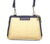  Dámska kabelka cez rameno Valentino Bags béžovo-tmavomodrá, s bočným popruhom 23 x 17 x 8 cm
