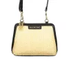  Dámska béžovo-čierna kabelka cez rameno Valentino Bags s bočným popruhom 23 x 17 x 8 cm