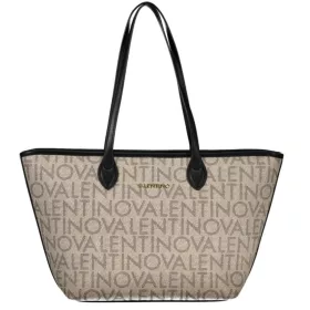    Béžovo-čierna kabelka cez rameno Valentino Bags 30 x 27 x 14 cm